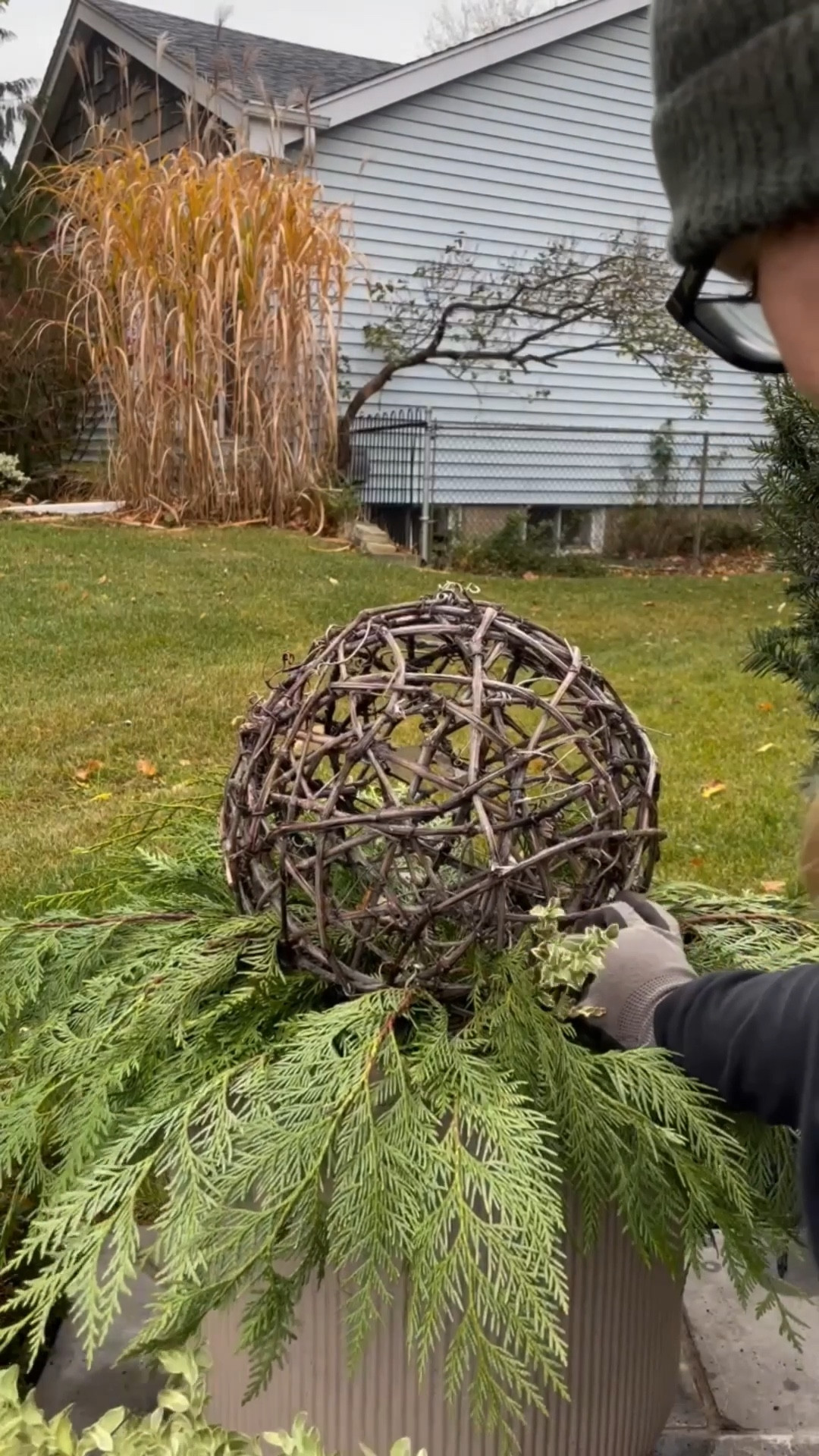 Grapevine ball for Christmas planters 

#LTKstyletip #LTKwinter #LTKhome