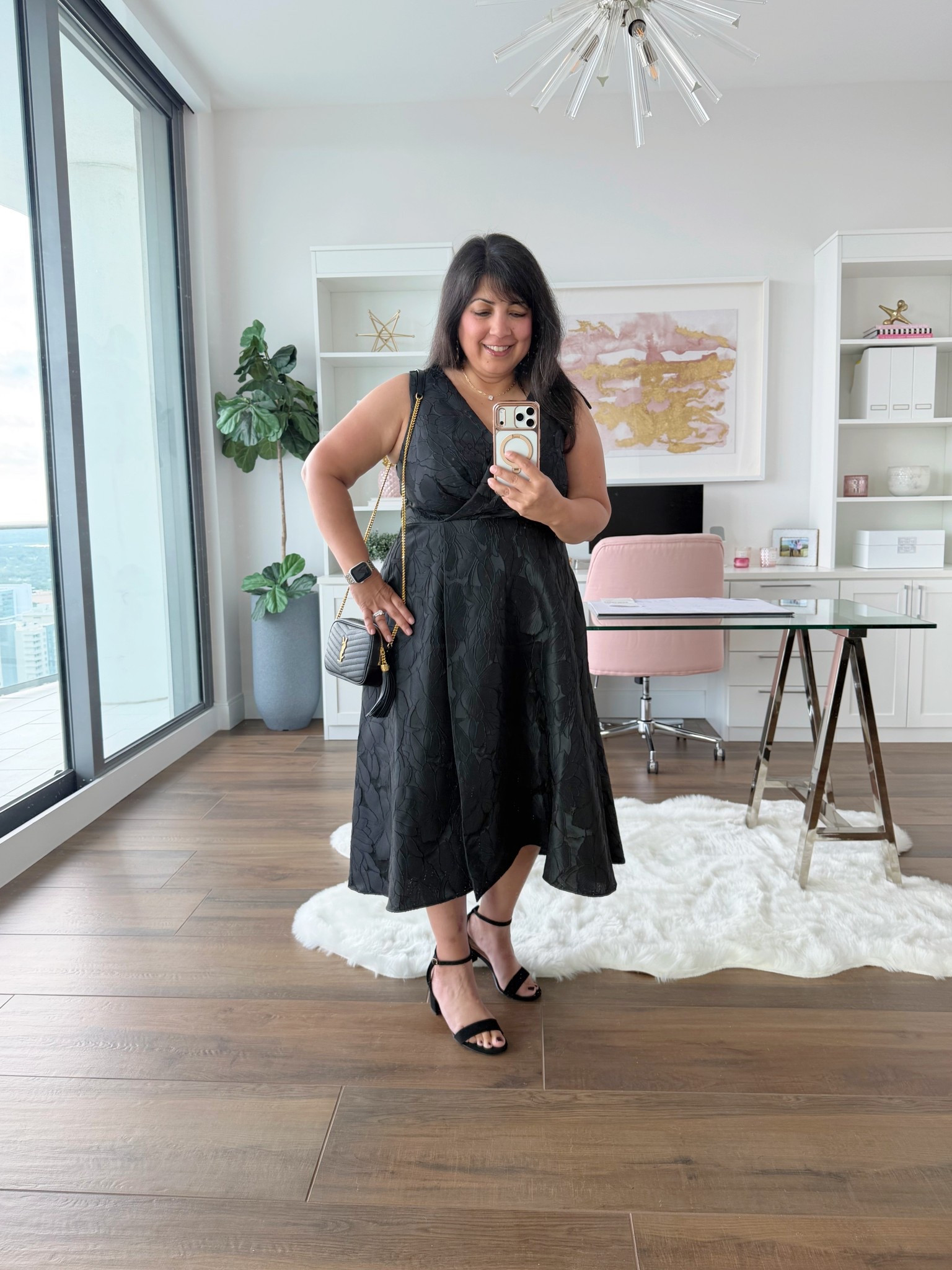 Winter wedding guest outfit, formal holiday party dress, New Year’s Eve outfit and formal wedding guest dress. Available in regular and petite sizes. The black on black material and design is so pretty and elegant! 

Wedding guest dress size 12 petite. Amazon black strappy heels true to size. YSL Mini Lou bag.

Men’s wedding guest formal suit linked below too. 

#LTKHoliday #LTKMidsize #LTKWedding