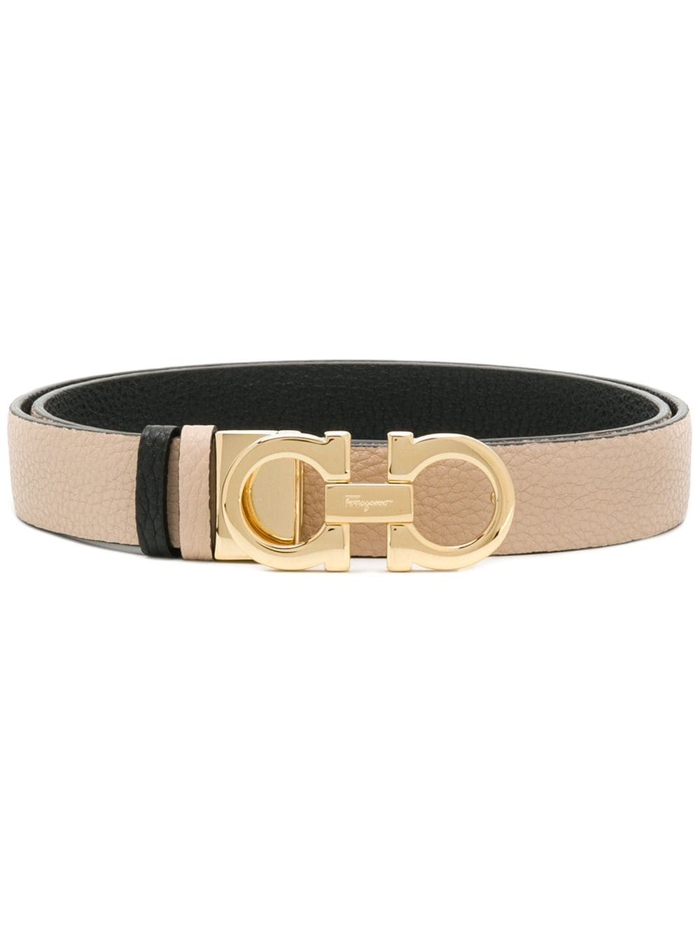 Salvatore Ferragamo double Gancio buckle belt - Neutrals | FarFetch US