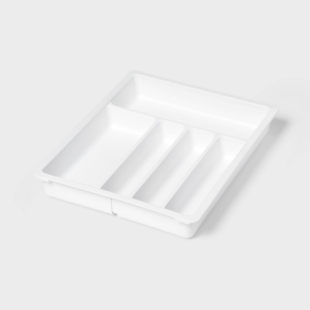 Plastic Expandable Utensil Drawer Organizer White - Brightroom™ | Target