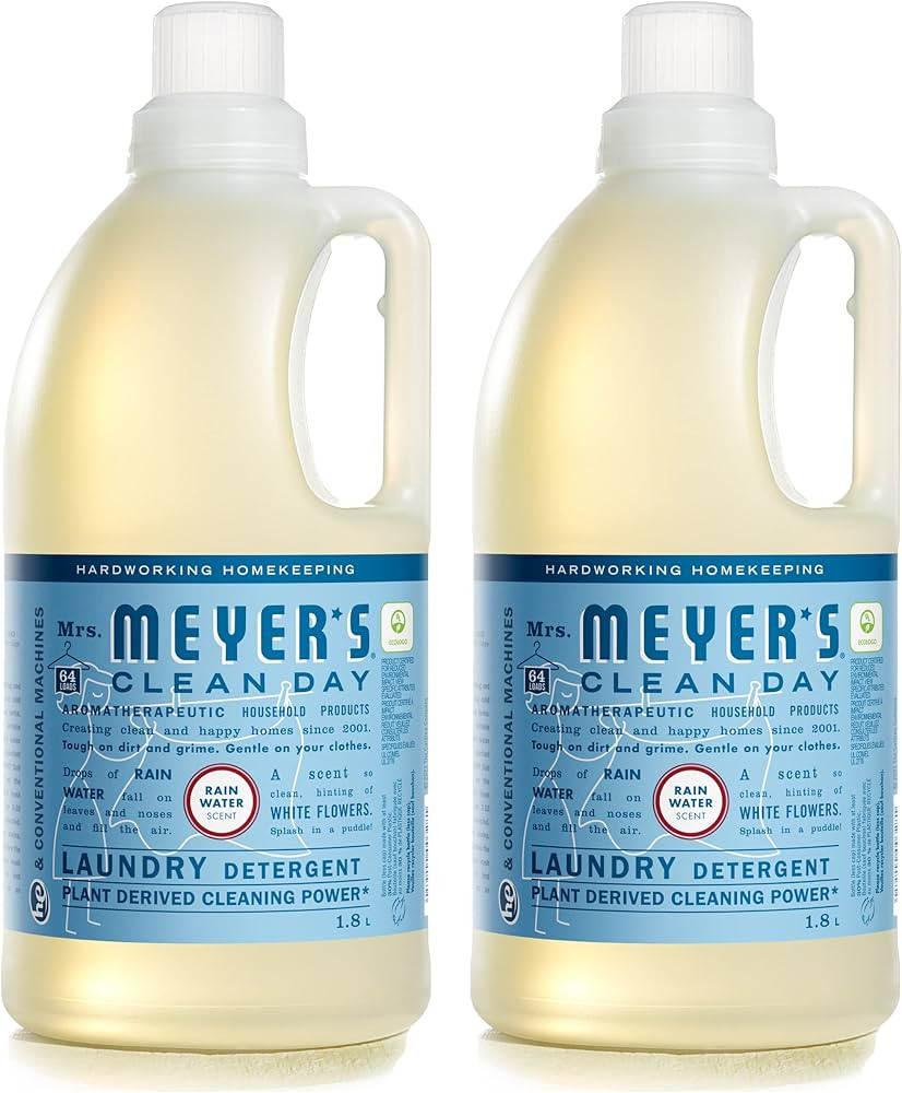 Mrs. Meyer's Liquid Laundry Detergent, Biodegradable Formula Infused with Essential Oils, Rain Wa... | Amazon (US)