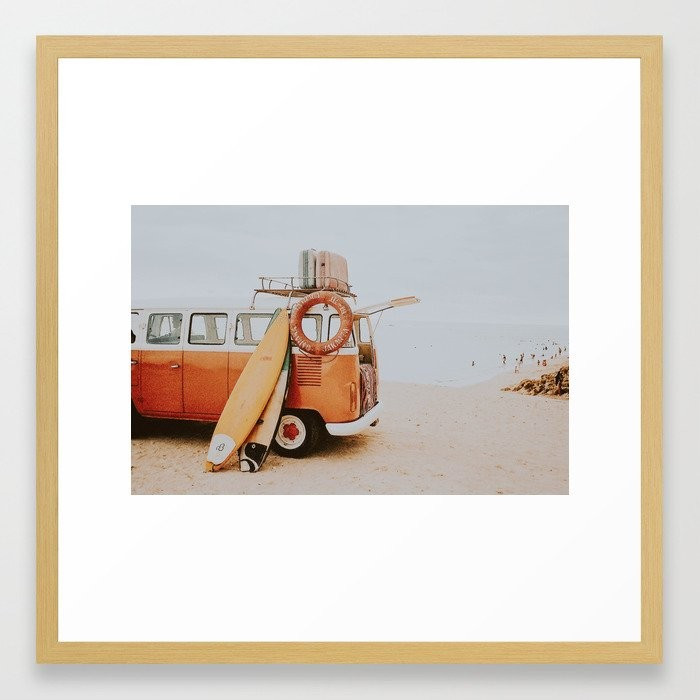 lets surf viii Framed Art Print | Society6