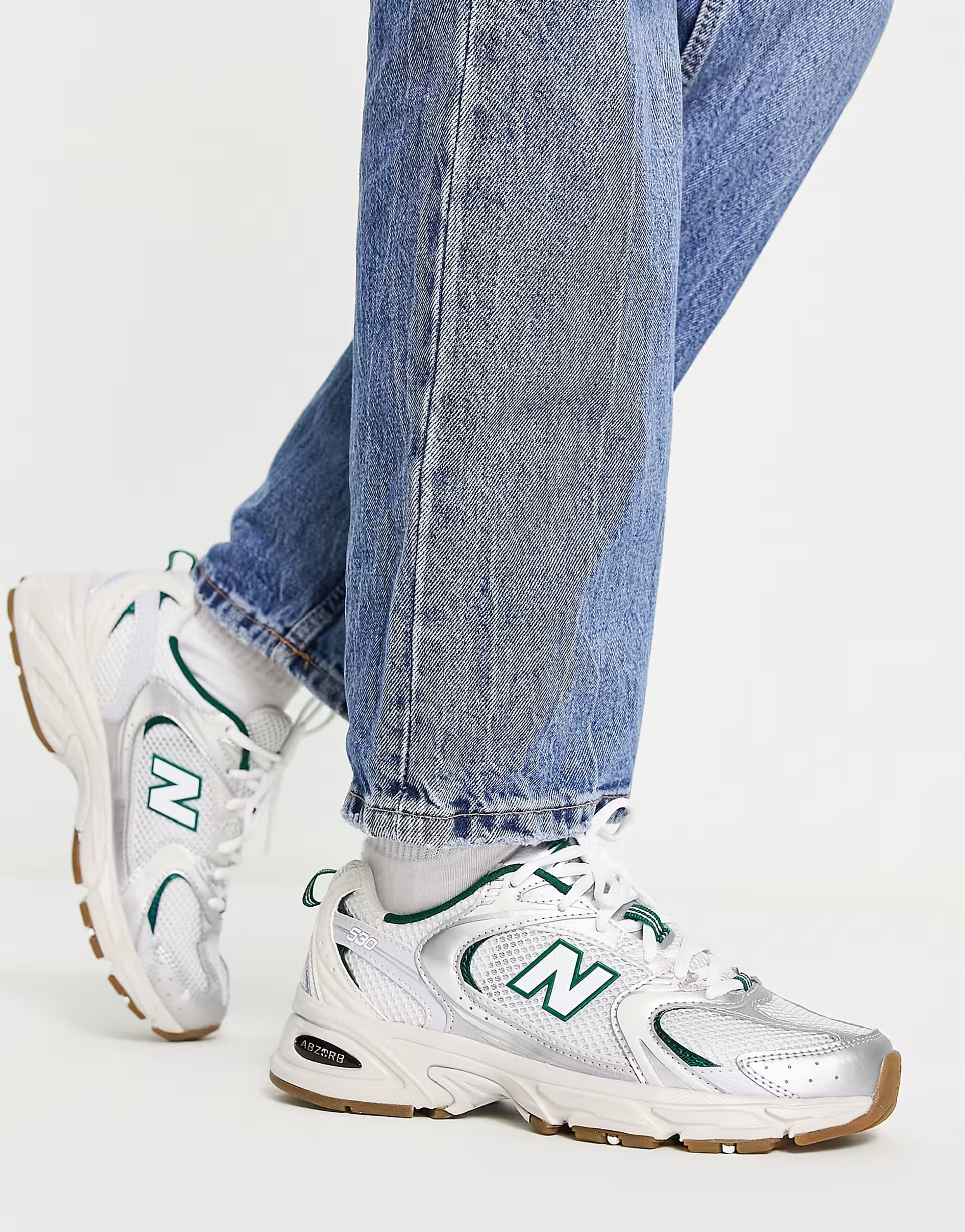 New Balance 530 trainers in white and green - exclusive to ASOS | ASOS (Global)