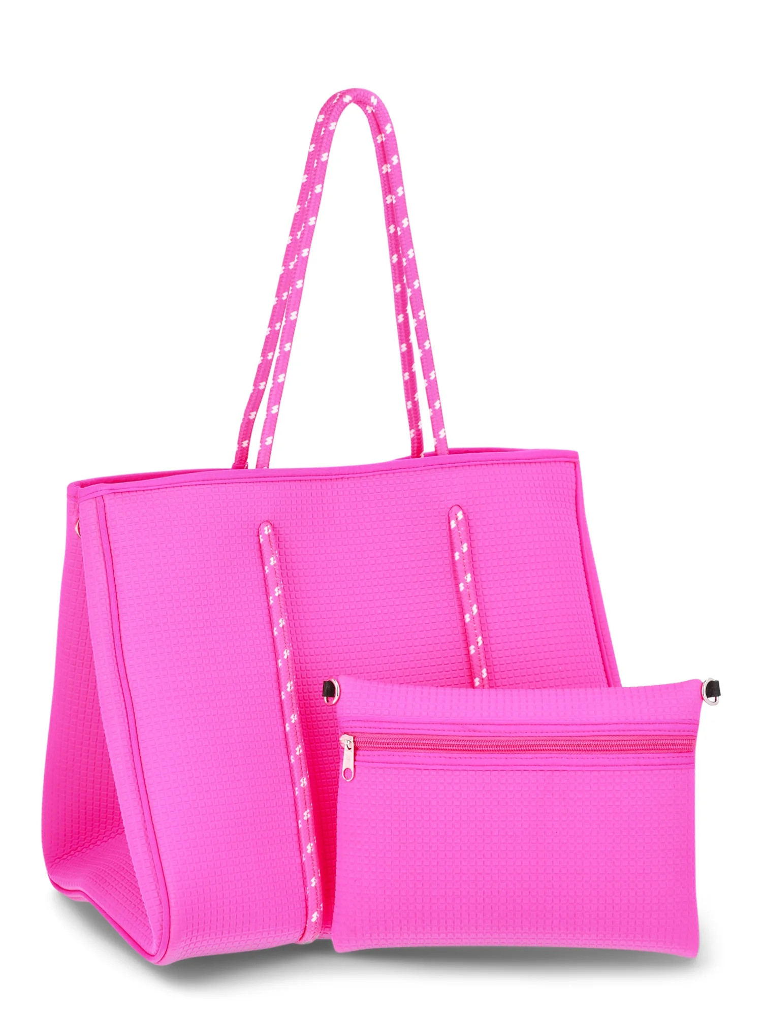 No Boundaries Neoprene Beach Tote, Raspberry Sizzle | Walmart (US)