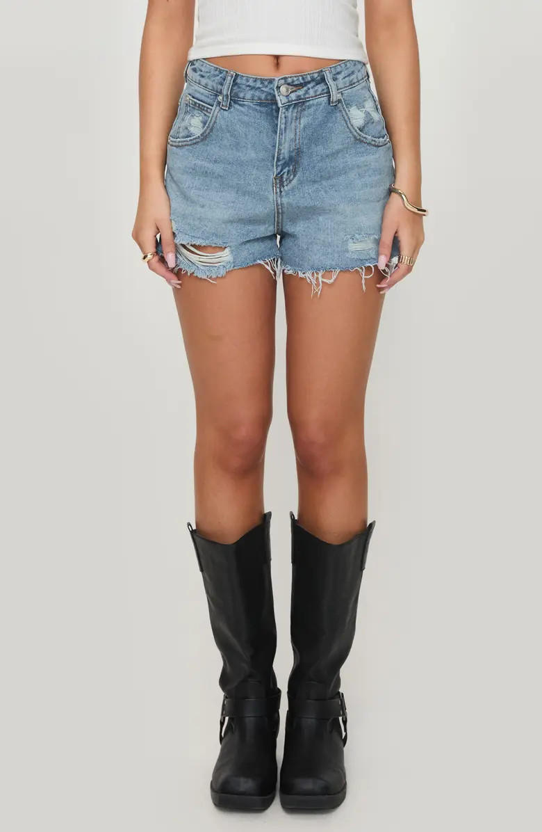 Feels Like Summer Ripped Denim Cutoff Shorts | Nordstrom