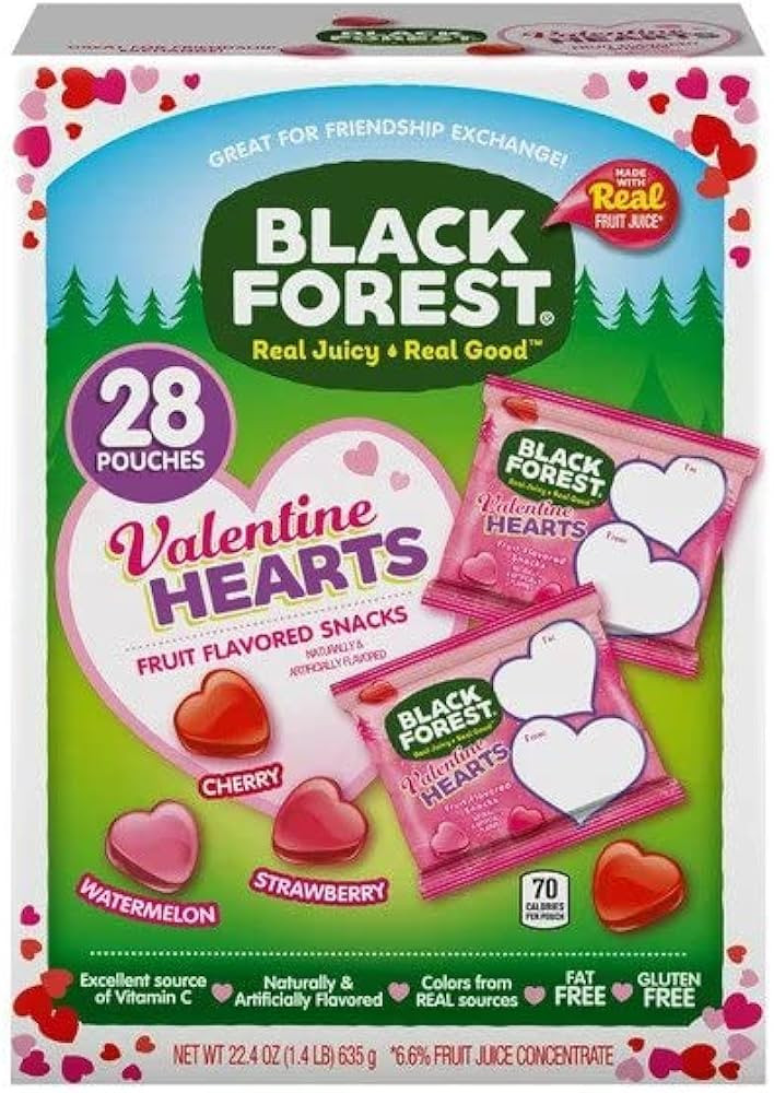Black Forest Valentine Hearts Fruit Snacks, 22.4 Oz | Fruit Snacks | Gummy Bears | Valentine's Da... | Amazon (US)