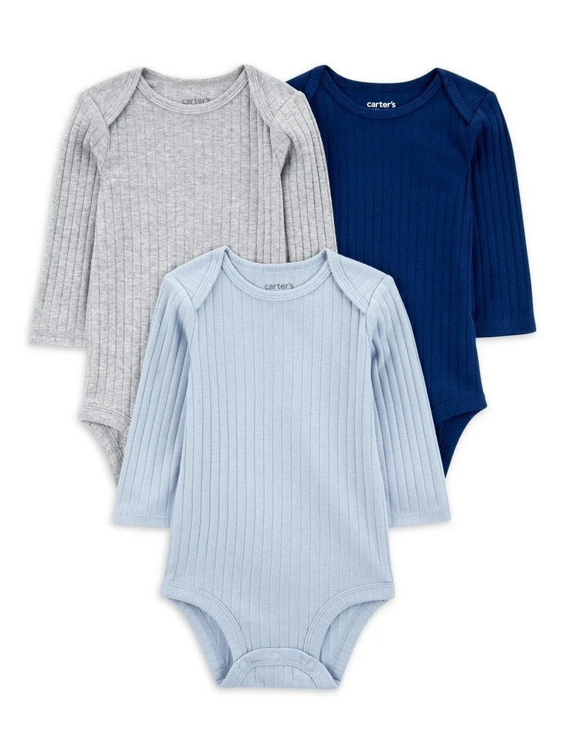 Carter's Child of Mine Baby Boy Bodysuits, 3-Pack, Sizes Preemie-18 Months | Walmart (US)