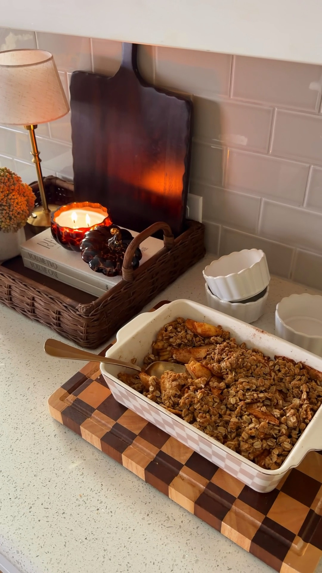 This apple crisp is good for breakfast or dessert! And this four-piece baking set comes with lids, so you can bake, cover and take your dish straight to a potluck or fall gathering. 🍁

#LTKfoodie #LTKHome