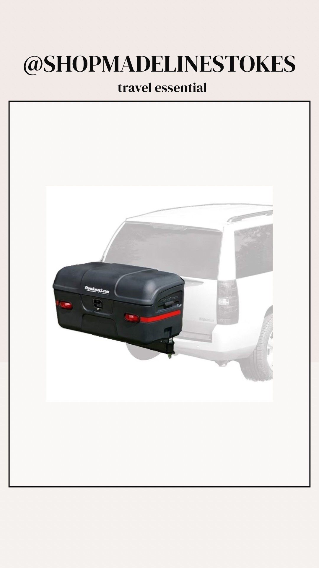 This cargo carrier is essential for our 7 hour road trip! It frees up so much space in the back! 

#LTKFamily #LTKSummerEdit #LTKTravel