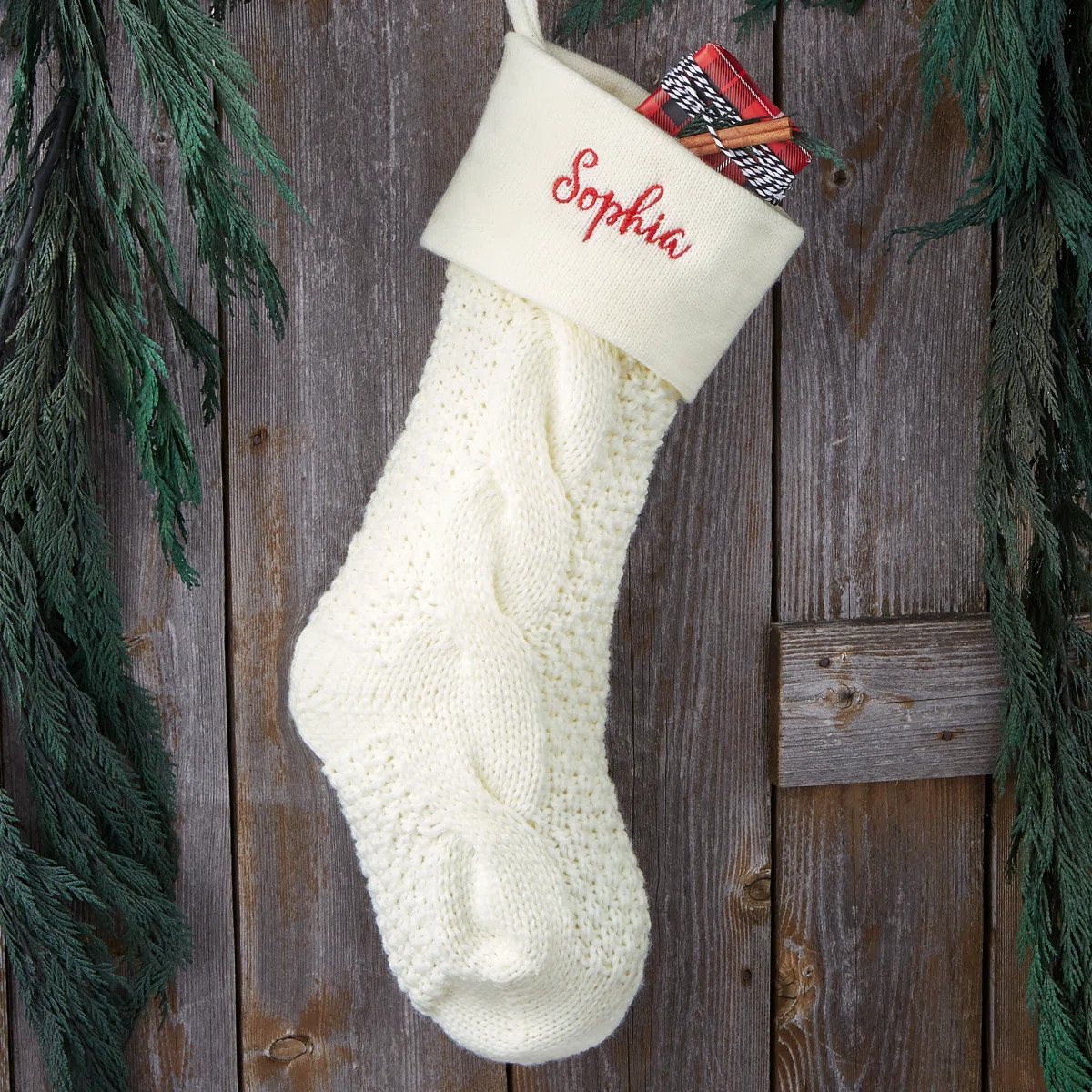 Cozy Cable Personalized Stocking | Wayfair North America