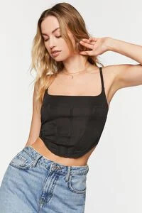 Cropped Lace-Back Bustier Cami | Forever 21 (US)