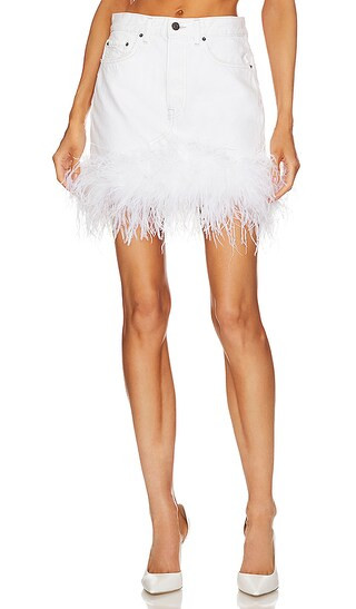 Sora Feather Mini Skirt in Kelso Dunes | Revolve Clothing (Global)