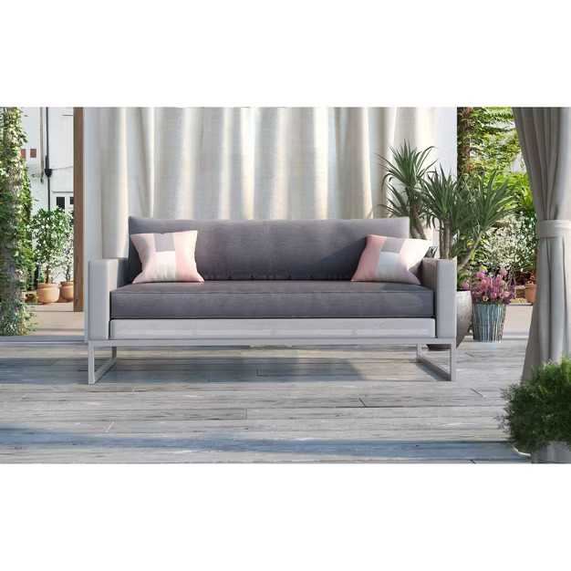 Tropez Outdoor Mesh Sofa - French Gray - Adore Decor | Target