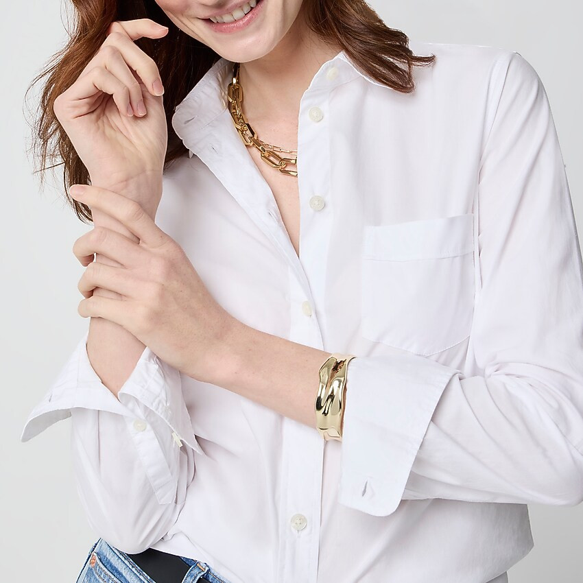 Button-up cotton poplin shirt in signature fit | J.Crew Factory