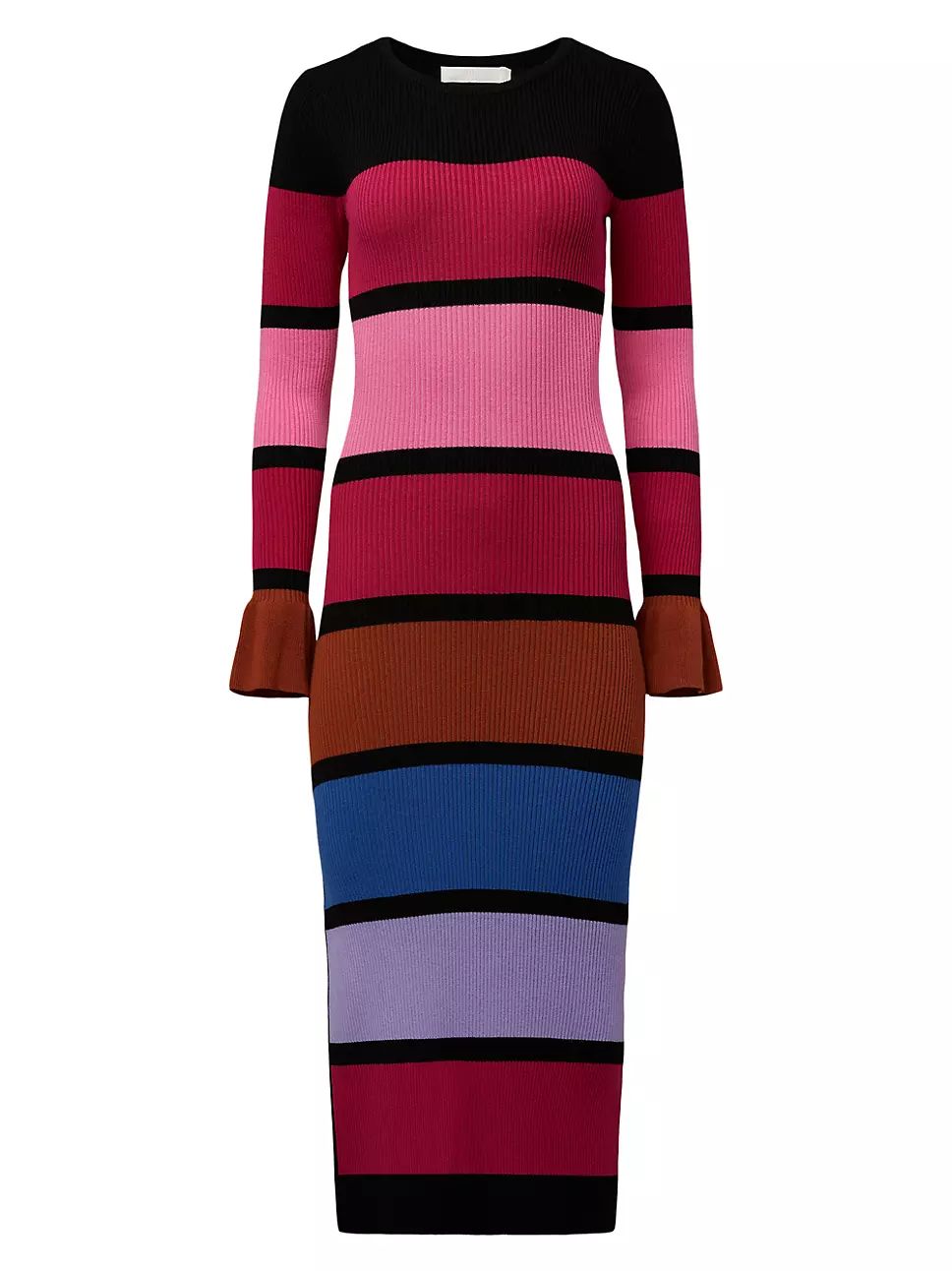 Colorblocked Striped Midi-Dress | Saks Fifth Avenue