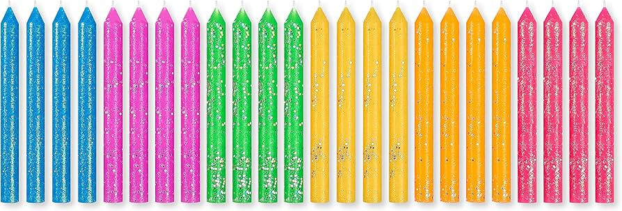 Papyrus Birthday Candles, Neon Glitter (24-Count) | Amazon (US)