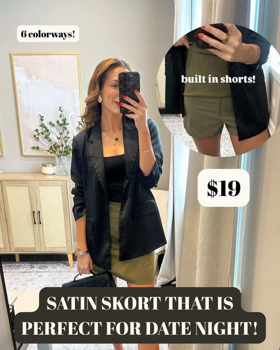 The perfect date night outfit! Love this satin skirt with built in shorts! 

#LTKFindsUnder100 #LTKootd