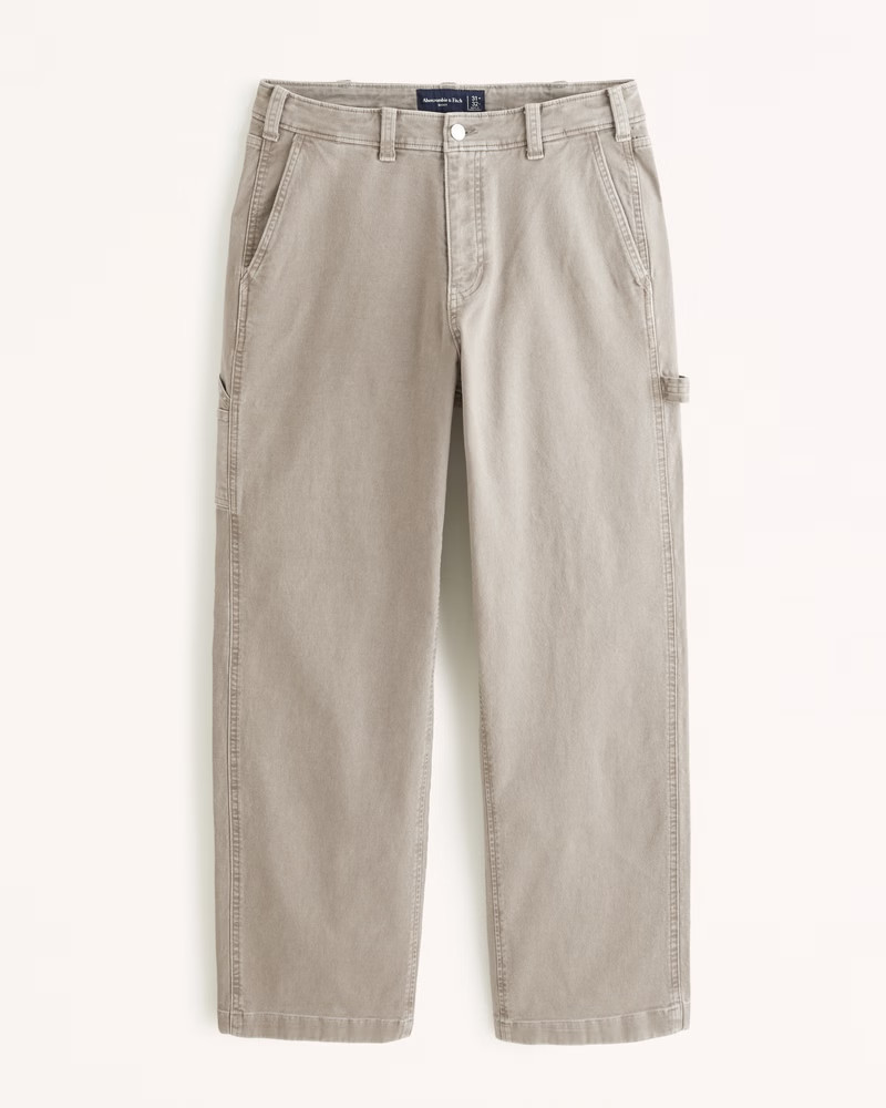 Abercrombie & Fitch Men's Baggy Workwear Pant in Light Brown - Size 34 X 30 | Abercrombie & Fitch (US)