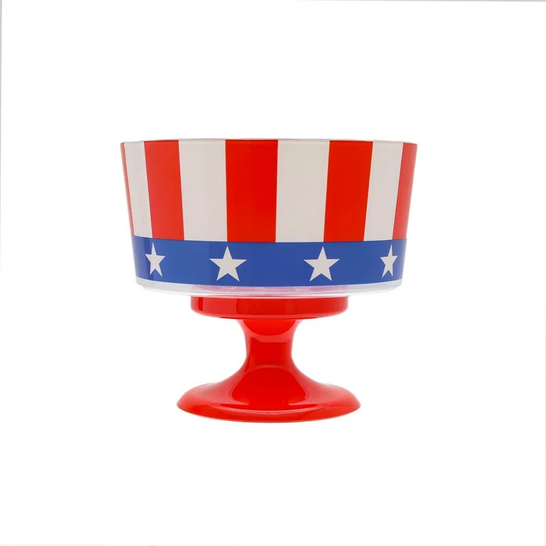 Way to Celebrate Trifle Bowl, 1 Count, Patriotic, Blue, Red, White | Walmart (US)