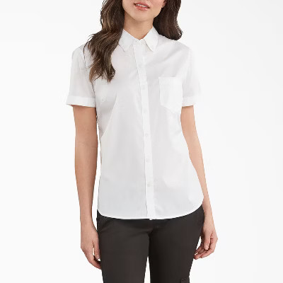 Dickies Women’s Button-Up Shirt, White (WH), S,S | Target