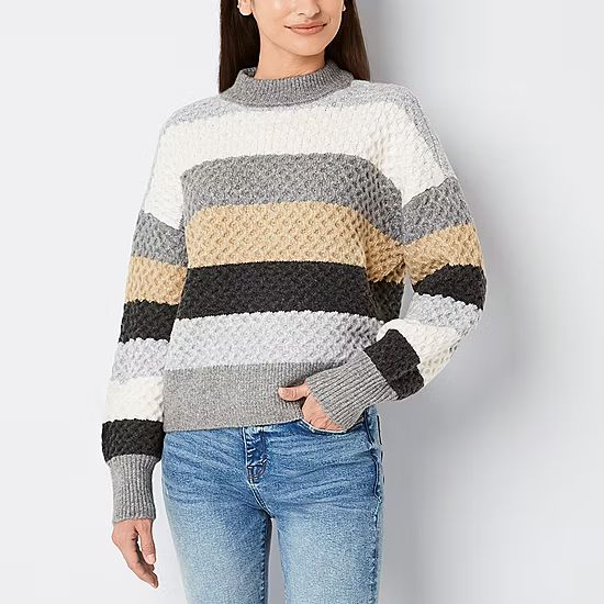 new!a.n.a Womens Mock Neck Long Sleeve Pullover Sweater | JCPenney