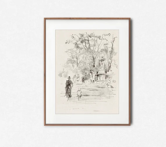 Vintage Cityscape Drawing  Cityscape Sketch Print  Moody - Etsy | Etsy (US)