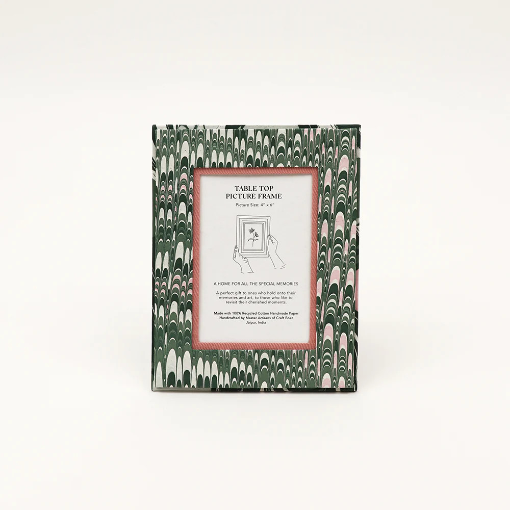 Hand Marbled Picture Frame, 4x6 | Biscuit Home