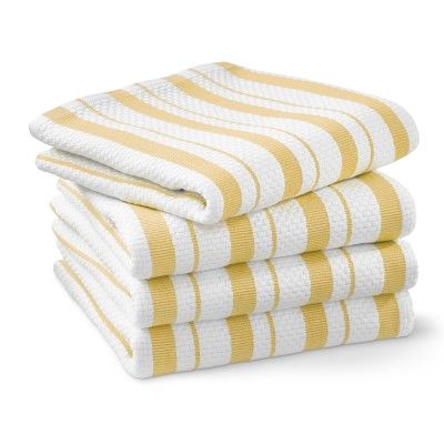 Williams Sonoma Yellow Classic Stripe Towels &amp; Meyer Lemon Guest Set | Williams-Sonoma