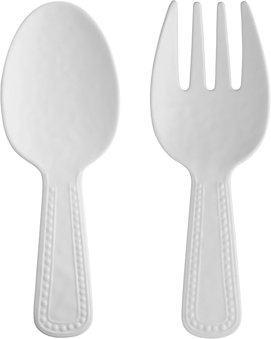 UPware Pebble Melamine Salad Servers, Serving Utensil Set, Includes Serving Fork and Spoon for To... | Amazon (US)