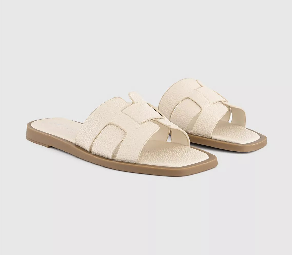 OFFICE Selena Interwoven Slide Sandals White - Women\u2019s Sandals | Office Shoes (UK)