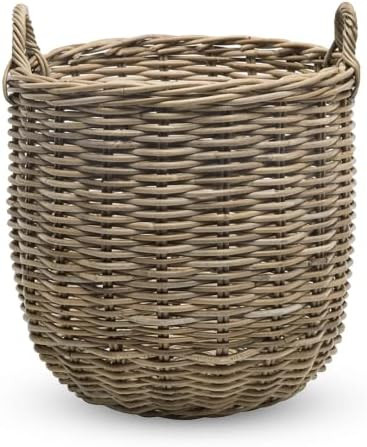 KOUBOO Rattan Kobo Round Storage Basket, Handwoven Rattan Basket with Handles, Organization & Hom... | Amazon (US)