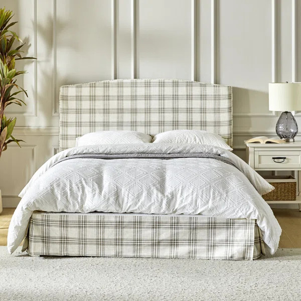 Sohni Upholstered Platform Bed with Washable Slipcover and Adjustable Headboard | Wayfair North America