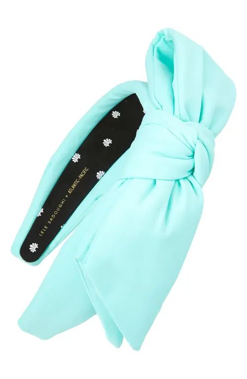 Lele Sadoughi x Atlantic Pacific Holly Bow Headband in Seafoam at Nordstrom | Nordstrom