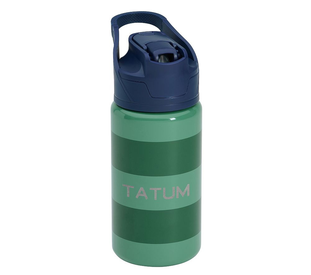 Green Stripe Mackenzie Water Bottle | Pottery Barn Kids