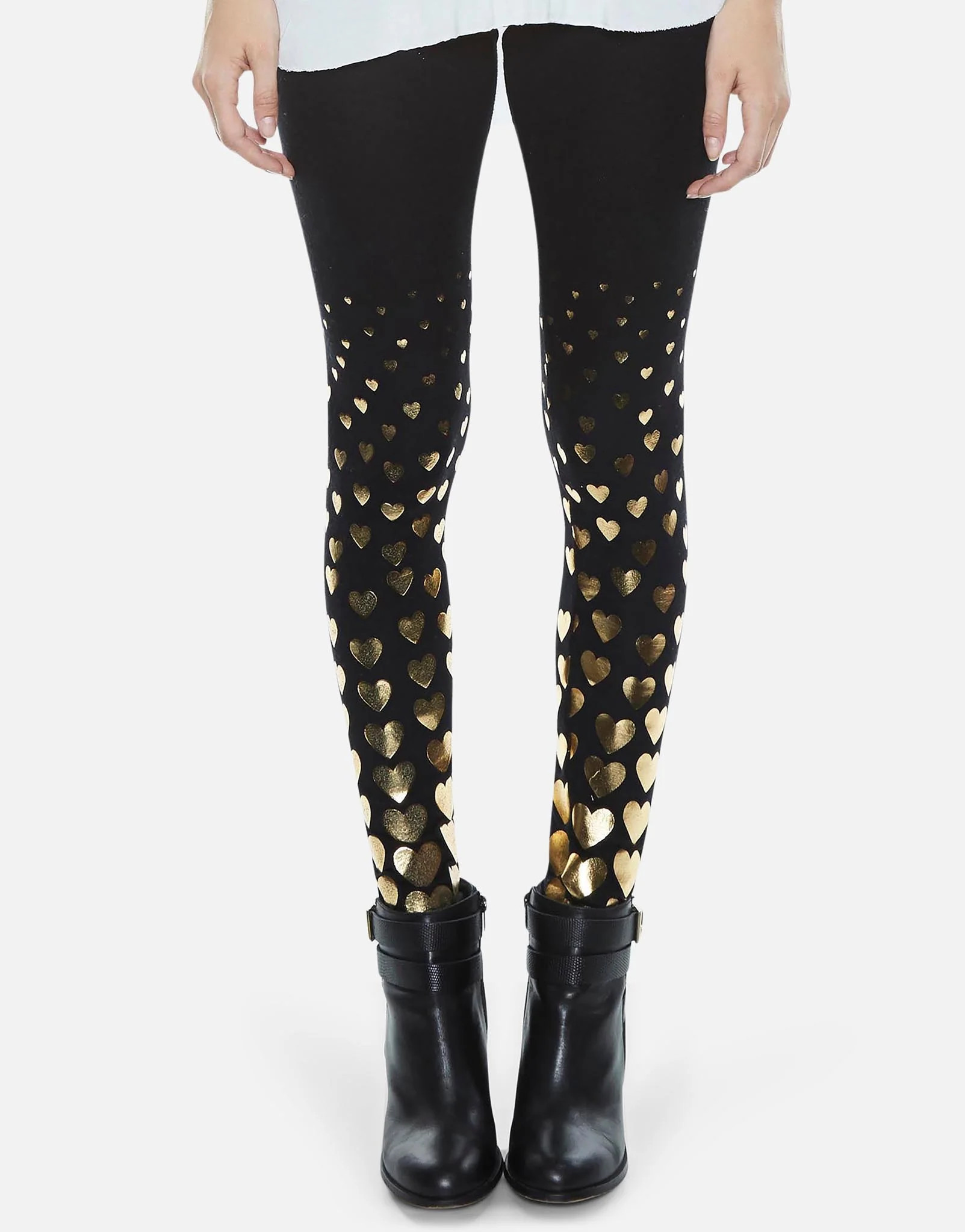 All Over Gold Foil Heart Legging | Shae by Lauren Moshi | Lauren Moshi