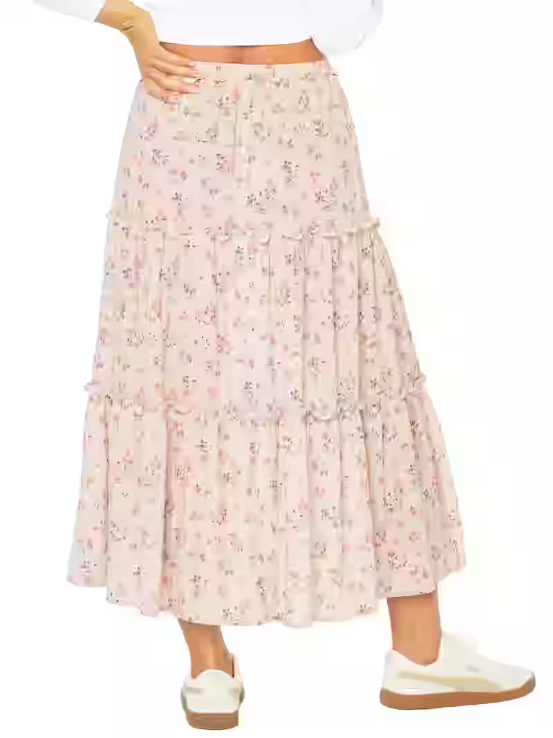 Celebrity Pink Juniors Tiered Maxi Skirt | Walmart (US)
