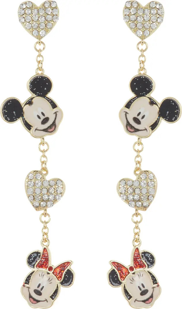 BaubleBar x Disney® Mickey Mouse & Minnie Mouse Heart Drop Earrings | Nordstromrack | Nordstrom Rack