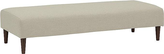 Amazon Brand – Rivet Ava Mid-Century Modern Upholstered Ottoman Bench, 63.4"W x 15.7"H, Optical... | Amazon (US)