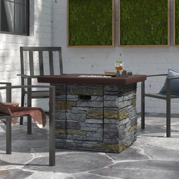 Matthias 24'' H x 30'' W Magnesium Oxide (Mgo) Propane Outdoor Fire Pit Table | Wayfair North America