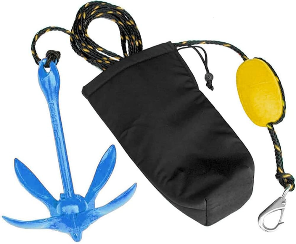XIALUO Marine Kayak Anchor Kits 3.5 lb Folding Anchor Accessories with 30 ft Rope for Fishing Kay... | Amazon (US)
