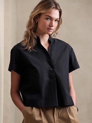 Pleated-Back Top | Banana Republic Factory