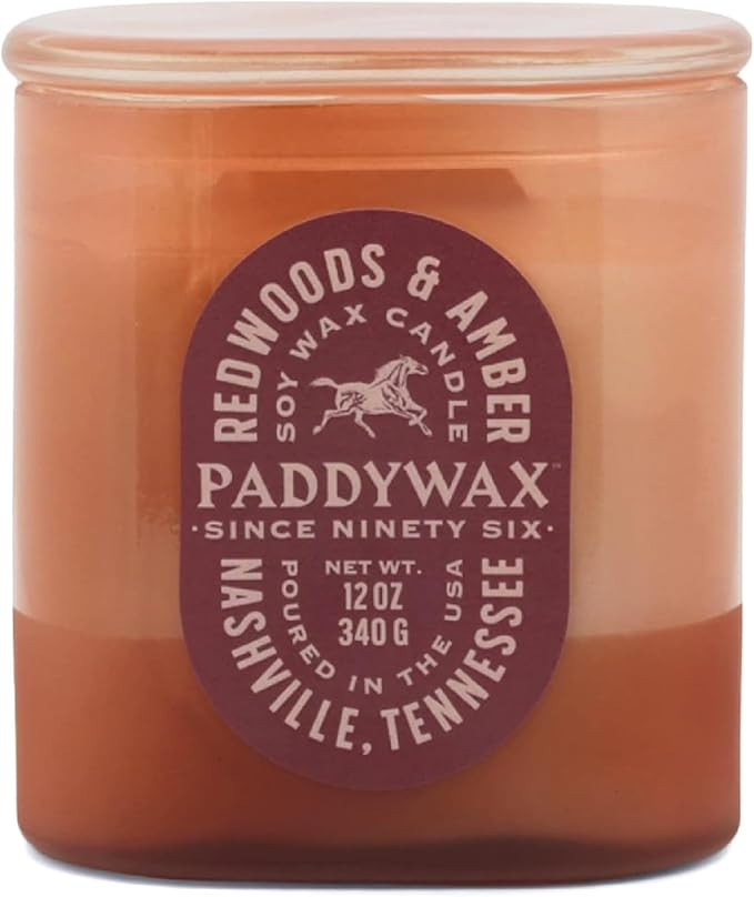 Paddywax Vista Scented Candle with Lid in Reusable Tonal Glass Jar, Clean-Burn 2-Wick Soy Candle ... | Amazon (US)