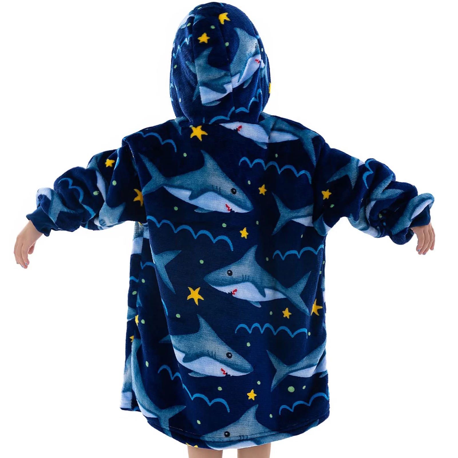 Oversized Blanket Hoodie for Kids,Wearable Blanket Soft Warm Stylish Sherpa Hoodie Blanket Sweats... | Walmart (US)