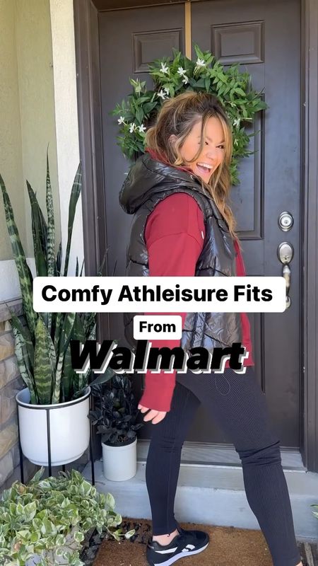 Walmart fashion midsize athleisure haul
Black patent leather looking puffer vest xl, sweatshirts xl, bra support ribbed workout tank- great support xl, ribbed supportive leggings (hold you in xl), sweatpants xl

#LTKfit #LTKcurves #LTKSeasonal