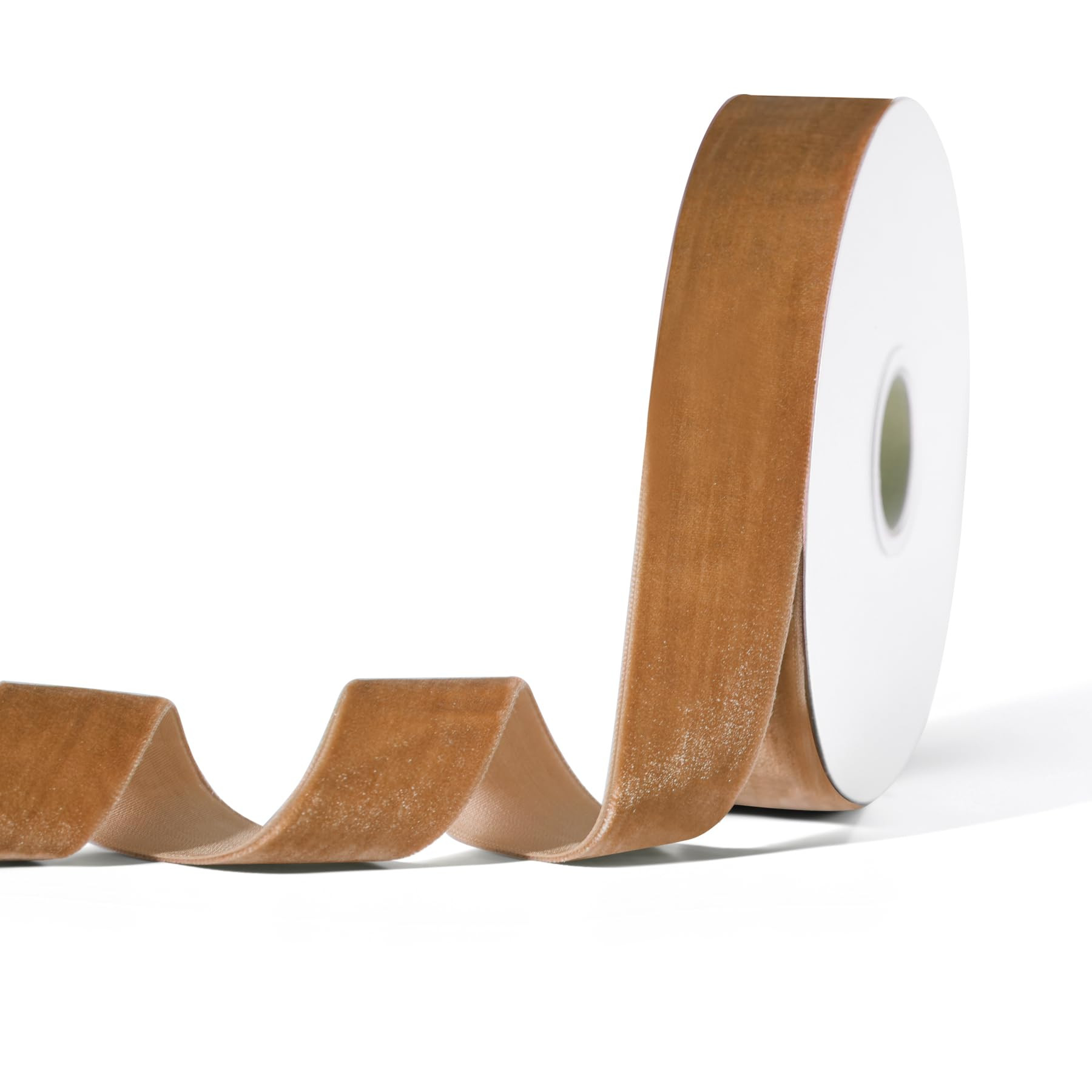 Golden Brown Velvet Ribbon for Gift Wrapping, Trimming Ribbon for Christmas DIY Craft Wedding Flo... | Amazon (US)