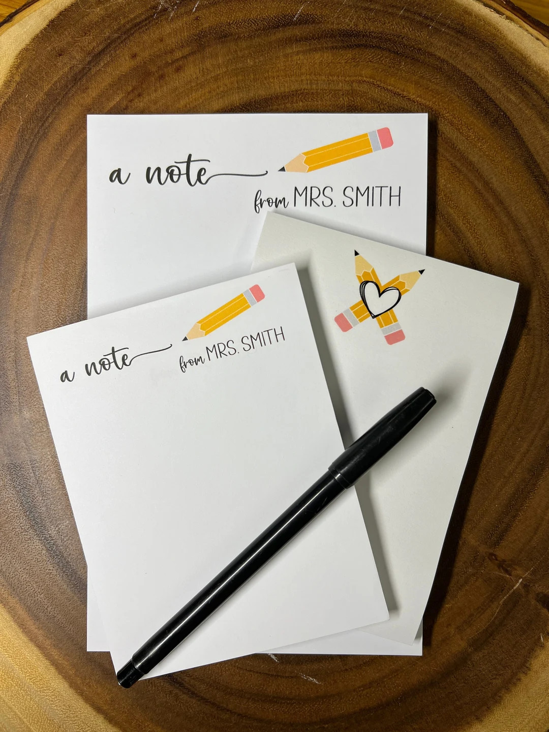 Personalized Teacher Notepad: "a Note From" Gift Set - Etsy | Etsy (US)