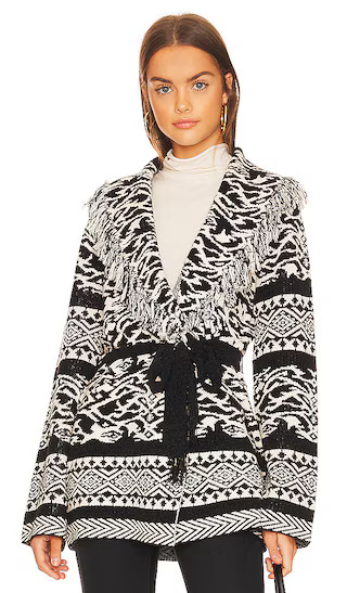 x REVOLVE Dalia Tie Cardigan in Black & White | Revolve Clothing (Global)