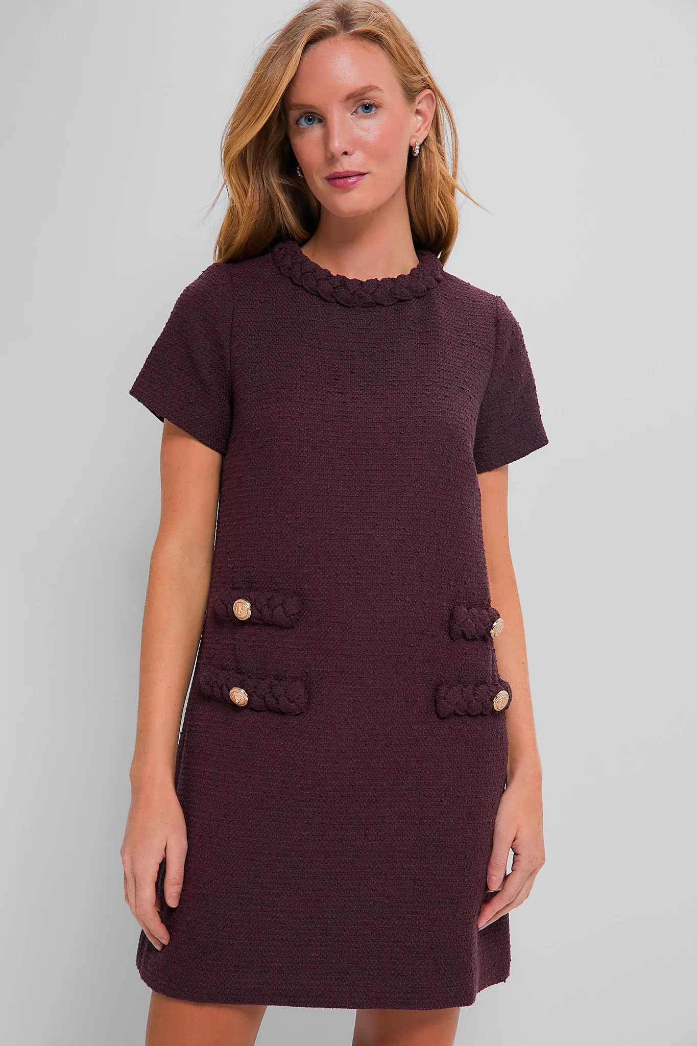 Oxblood Tweed Jackie Dress | Tuckernuck (US)