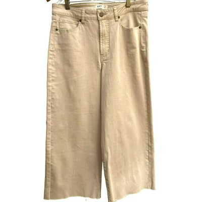 Oat New York Women's Beige High Waisted Wide Leg Cropped Jeans Size 8/29 NWOT  | eBay | eBay US