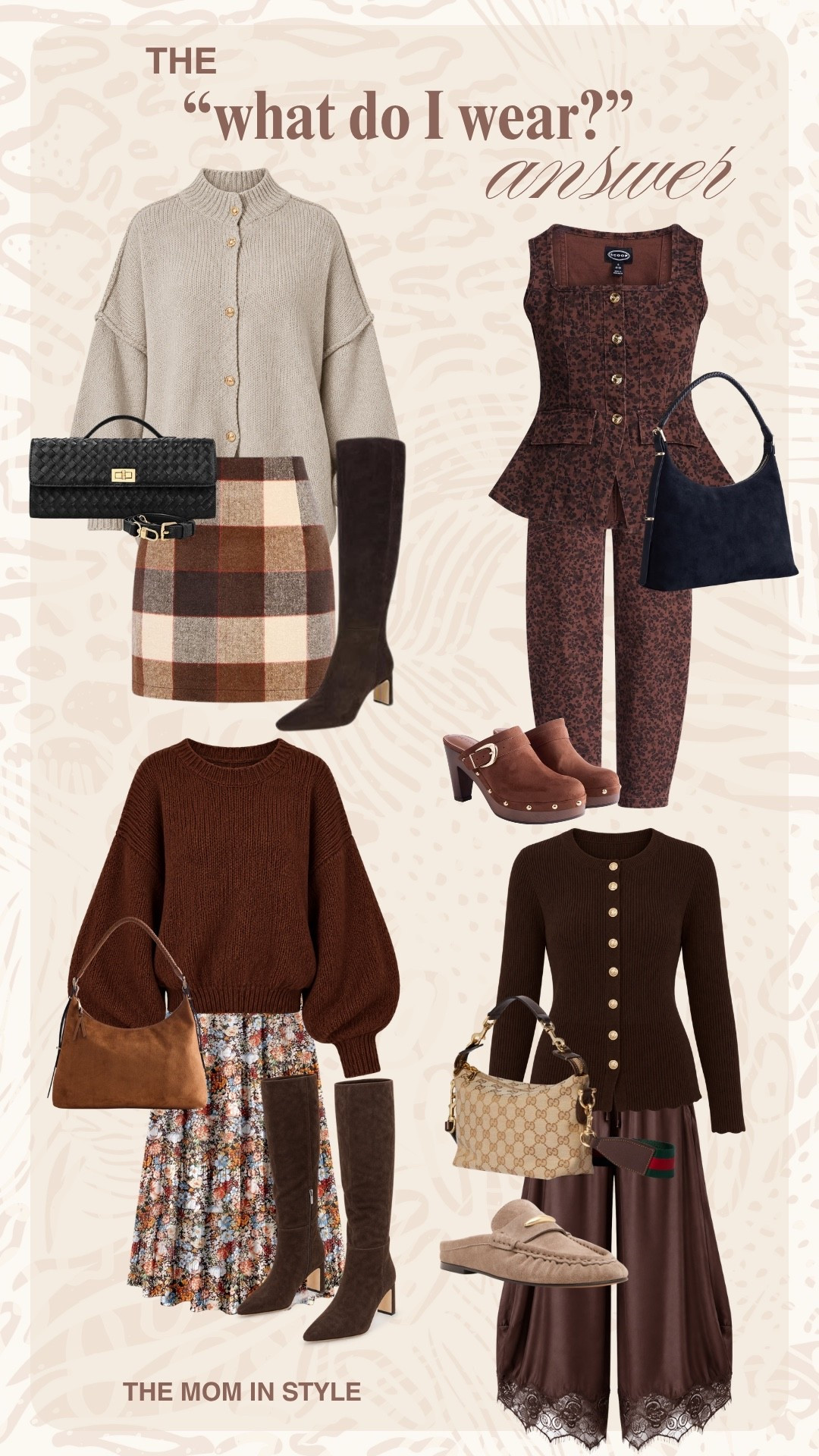 The “what do I wear?” answer for all the fall plans on your calendar 🤎 These are the kinds of outfits that make getting dressed easier, from cozy layers and rich brown tones to pieces that can take you from everyday errands to dinner plans.

fall outfits, fall fashion, outfit ideas, what to wear, autumn style, brown outfits, neutral outfits, cardigan outfit, fall wardrobe, women over 40 fashion, seasonal style, TheMomInStyle

#LTKootd #LTKgrwm #LTKOver40